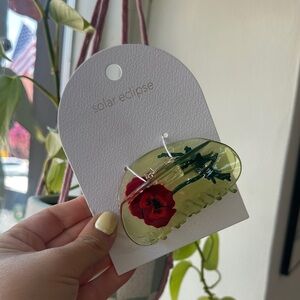 Solar Eclipse Floral Hair Clip